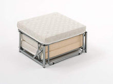 Ponti Divani - Cube - Pouf Letto Singolo con Materasso h 10cm di Ottima qualità e Rete Italiana Ecopelle Bianca