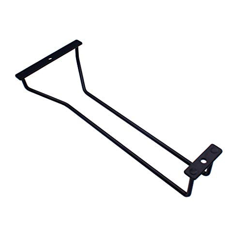 Abcsea 1 Pezzo Nero Porta Bicchiere di Vino, Supporto Per Bicchiere di Vino, Porta Bicchiere da Vino Sospeso, Stemware Rack, 27 cm 1 Fila