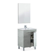 13Casa Jerry H01 Set Mobile Bagno + Specchio, Melamina, 60 x 45 x 80 cm