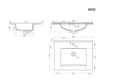 Set di mobili da bagno Firenze 60 2 parti grigio cemento e armadio specchio