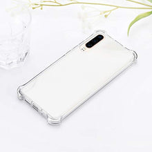 Robinsoni Cover Compatibile con Huawei P30 Clear Silicone Transparent Cover Airbag a Quattro Angoli AntiGraffio Antiurto Protactive Cover Ultra Sottile Morbido Bumper Resistente Case Argento