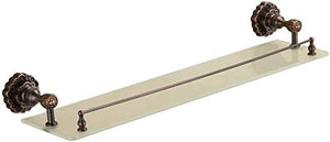 UWY 55 cm Appeso a Parete lucidatura in Rame cestello portaoggetti Bagno in Vetro mensola Doccia WC in Rame Intagliato Supporto da Bagno in Ottone Staffa per Trucco Bagno Shampoo Supporto per st