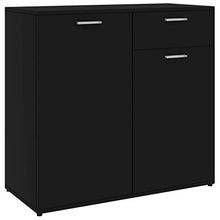 XHCP Credenza, Comodino, Comodino, cassettiera per la casa Soggiorno Camera da Letto Bianco Lucido 80x36x75 cm truciolare