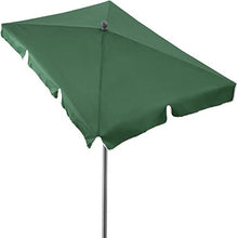 TecTake 800683 - Ombrellone in Alluminio, per Balconi e Terrazzi, Protezione UV 50+, Inclinabile e Regolabile, 200x125x235 cm - Disponibile in Diversi Colori (Verde | No. 403137)