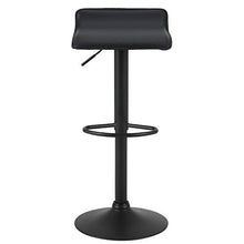 WOLTU BH159sz-2 Sgabelli da Bar Girevole Sedia per Cucina Rivestimento in Ecopelle Lift Gas Metallo Nero 2 Pezzi