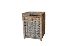 Sechome BM03-K Baule Cesto Portabiancheria in Rattan Naturale con Coperchio e Fodera - Prodotto Artigianale ecosostenibile