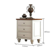 Cxraiy-HO Comodino Camera da Letto mobili in Legno Bianco 3 cassetti Comodino Comodino Cabinet (Color : White, Size : 61x42x68.5CM)