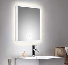 Set di mobili da bagno Firenze 60 (3 parti/A) antracite satinato, specchio a LED