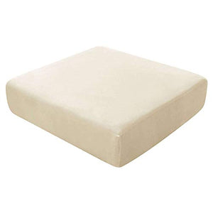 JHLD Velluto Copriseduta Divano, Elasticizzato Cuscino per Divano Elastico Copricuscino Morbido Fodera per Cuscino del Divano Rimovibili E Lavabili per Sedia, Loveseat-Beige-2 Pezzi