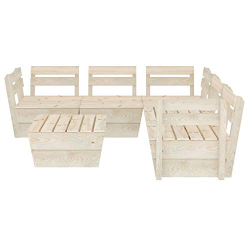 Tidyard Set Divani da Giardino su Pallet 6 pz in Legno Abete Impregnato,Set Divani da Giardino,Set Divano da Giardino,Divano da Giardino,Set Divano da Giardino