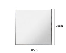Specchio bagno con profilo in alluminio anodizzato brill Laura - Orizzontale L80xH70 cm - Prodotto Made in Italy