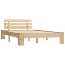 BIGTO - Struttura per letto in legno di pino massiccio, per camera da letto, stile C, 120 x 200 cm, colore: Naturale
