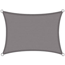 ERPENG Vela Ombreggiante 2x2.5m Antistrappo Antivento Impermeabile Tenda a Vela Quadrato con Kit di Installazione per recinzioni da Giardino, Balcone, Grigio Chiaro