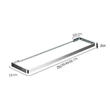 Elegante Semplicità Scaffale Scaffalature Sospese a Parete Scaffali da Bagno in Acciaio Inossidabile Spazzolato in Vetro Temperato, 4 Dimensioni, HJJ, a, 55X13X2CM