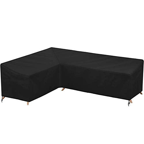 Coperture Per Angolari Arredo Giardino 210d Oxford, Telone Impermeabile Per Telo Copri Divano A Forma L, Esterno Mobili Da Giardino Coperture Antipolvere,270x200cmx90cm(106 * 79in*35in)