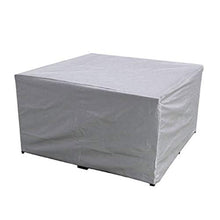 HTLLT 210D Poliestere Impermeabile Giardino Patio Copertura per Mobili Rettangolare per Mobili da Giardino Set Nero Argento,Silver-160 * 140 * 100cm
