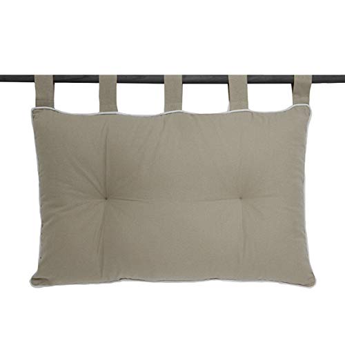 Caritex Cuscino per Testata Letto Duo con Bottoni e Bordino 45x70 cm S810 Ecru