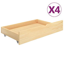 SKM Giroletto con 4 Cassetti in Legno Massello di Pino 180x200 cm (43.28kg)