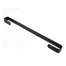 Sikiwind - Portasciugamani da parete in acciaio inox, con 1 braccio, 50 cm, colore: Nero