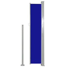 vidaXL Tenda da Sole Laterale Retrattile 160x500 cm Blu Parasole Antivento