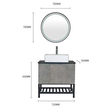 Set di Mobili da Bagno Mobile da Bagno Combinazione di Lavaggio per lavabo per lavabo per lavabo Cabinet Set con Specchio (Color : Gray, Size : 50x71x83cm)