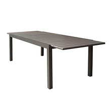 Milani Home s.r.l.s. Tavolo Rettangolare Allungabile in Alluminio Taupe E Polywood 180/240 X 100 da Esterno Giardino, per Ristorante