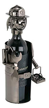 BRUBAKER Portabottiglie per Vino - Idraulico - Decorazione in Metallo - Portabottiglie con Biglietto d'Auguri - Regalo del Vino