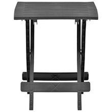 Qnotici Tavolo da Giardino Pieghevole in plastica, Tavolo da Giardino per Il Tempo Libero all'aperto, Tavolo da Giardino per riunioni di Famiglia 45 x 43 x 50 cm  Antracite