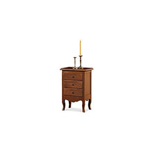 InHouse srls Comodino, Arte povera, in Legno massello e MDF con rifinitura in Noce Lucido - Mis. 43X32X64H