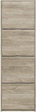 MYYINGELE Scarpiera/Armadio/Organizer a   4 Ante 25 x 52 x 163 cm   Effetto Rovere Marrone Chiaro