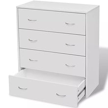 Kshzmoto Comodo comò Interno, Cassettiera in truciolare Bianco 60 x 30,5 x 71 cm (Lunghezza x Larghezza x Altezza) -con 4 cassetti