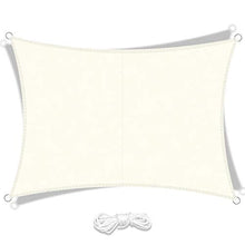 LIAOYI Tenda a Vela Rettangolo Vela ombreggiante Impermeabile Tenda a Vela Parasole Protezione UV per Terrazza Campeggio Giardino Esterno(3 x 4 m, bianco latte)