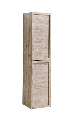 Badplaats B.V. Mobiletto del Bagno Vermont 172 cm Nature Wood - Mobiletto armadietto per Il Bagno, Armadio mobili Cabinet Laterale