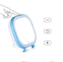 WM Specchio Il Trucco LED Creativo Bluetooth Audio Beauty Beauty Mirror Home Bedroom Dressing Light Mirror Sound mirror-10.24 (Color : Blue)