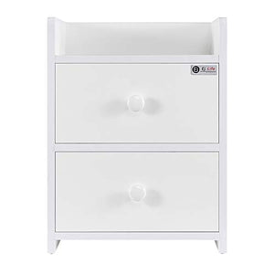 Comodino Comodino Bianco A 2 Cassetti Comodino in Legno Comodino Camera da Letto Casa