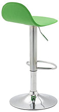 CLP Sgabello Design Lana V2 in Similpelle I Sedia Sgabello Cucina con Poggiapiedi E Schienale Girevole E Regolabile 58-79CM, Colore:Verde, Colore del Telaio:Cromo