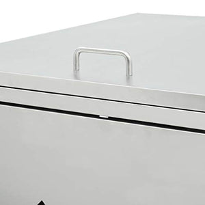 Tidyard Copribidone per Spazzatura Quadruplo per 4 Bidoni in Acciaio Inox da Giardino per Esterno,Copribidone da Giardino per Esterno,Copribidone in Acciaio,Copribidone in Metallo 276x77,5x115 cm