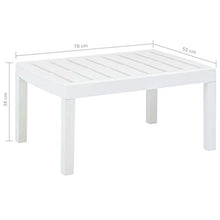 Lechnical Tavolino da Esterno Tavolino Basso da Giardino con Balcone Tavoli da Cucina Plastica Tavolo da Pranzo Salone mobili per Ufficio Bianco 78x55x38 cm