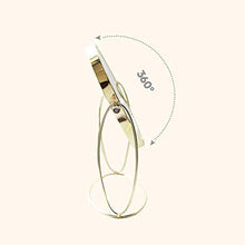 SHY Specchio per Il Trucco Specchio per Trucco su Un Lato Specchio per Trucco Vintage con Rotazione a 360 Specchi per Trucco da Tavolo Rotondi （Oro）