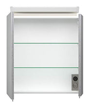 Set di mobili da bagno Firenze 60 2 parti grigio cemento e armadio specchio