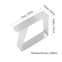 YOFASEN Tovaglia da Clip in Acciaio Inossidabile - Gadget Fermatovaglia Clip da Tovaglie per Outdoor Picnic Party, Argento, 12 Pezzi, 5 * 4.3cm