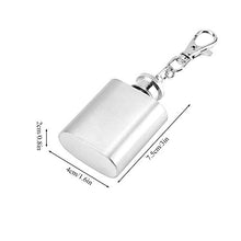 Rockyin Key Chain Bottiglia Tasca Bottiglia di Vino Portatile dell'Acciaio Inossidabile 1 oz Whisky liquore
