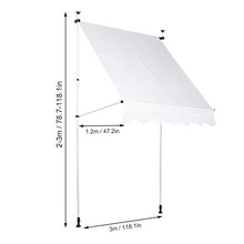 Tenda da Sole Laterale Retrattile,Tenda Laterale da Esterni per Privacy Impermeabile con Altezza Regolabile Protezione Raggi UV Vela Tende a Scorrimento 3.0x1.2M per Giardini,Balconi(beiga)
