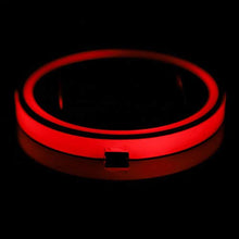 Rockyin La Luce Solare del LED Trim 2 Pezzi Acrilico Tazza del Rilievo della Bottiglia Passepartout Inferiore for Tutti i Modelli Auto (Red)