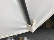 FP-TECH OMBRELLONE da Giardino DECENTRATO 3X3 ORIENTABILE Girevole A 360° PALO Alluminio (Struttura Antracite e Telo Bianco)