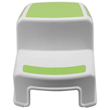Bobotron - Sgabello a 2 gradini per bambini, con impugnatura morbida antiscivolo per la sicurezza come sgabello da bagno, vasino e sgabello da cucina, colore: verde