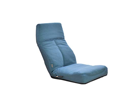 ZHNA Divano Pigro Bicolore Confortevole Tatami Cuscino Camera da Letto Studio bay Window Pieghevole per Il Tempo Libero Cuscino reclinabile 121 × 51 cm (Color : Blue)