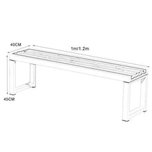 Sedia da giardino Park Seat Panca da giardino in metallo per esterno, Sedia con struttura in ferro Panchina decor portico / cortile / prato Mobili da giardino per esterni per 2-3 persone