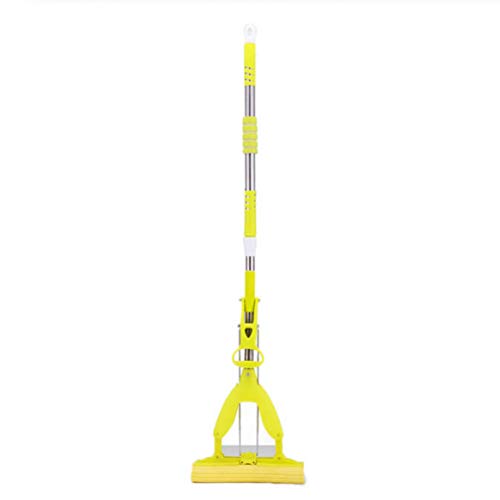SSAYY Spray Mop Mop di Cotone Trapuntato in Spugna Assorbente Lavabile A Mano in Plastica Pieghevole per La Pulizia in Acciaio Inossidabile