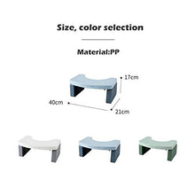 Sgabello Toilette Pieghevole Sgabello Antiscivolo Spagia Toilette Anti Contipazione (Color : Blue)